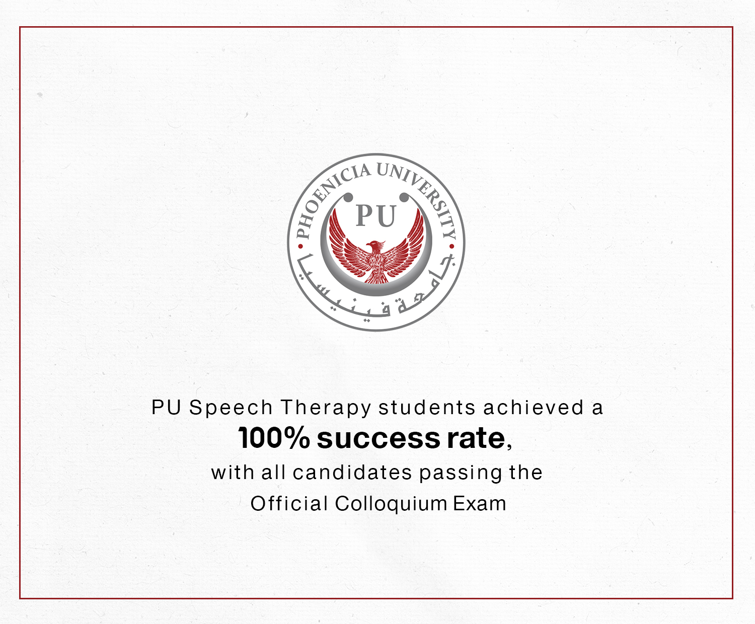 All Speech Therapy Students Successfully Pass Official Colloquium Exam
